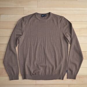 Hugo Boss Wool Crewneck Sweater Size XL Brown
